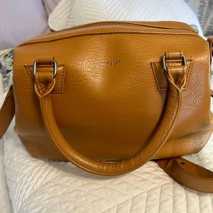 Tan brown Matt & Nat vegan leather satchel handbag or crossbody